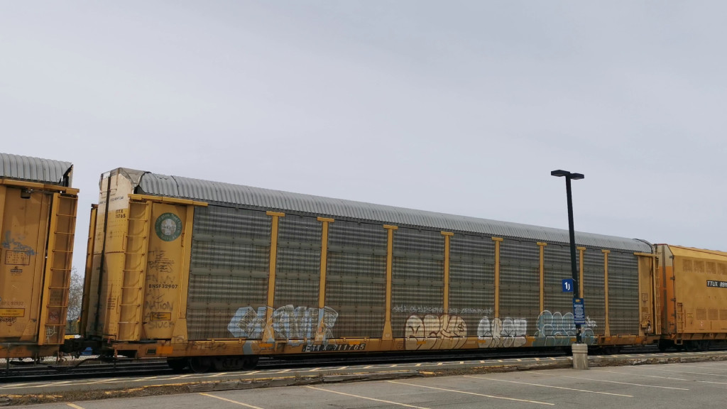 BNSF 32907 (Body) ETTX 711765 (Flat)